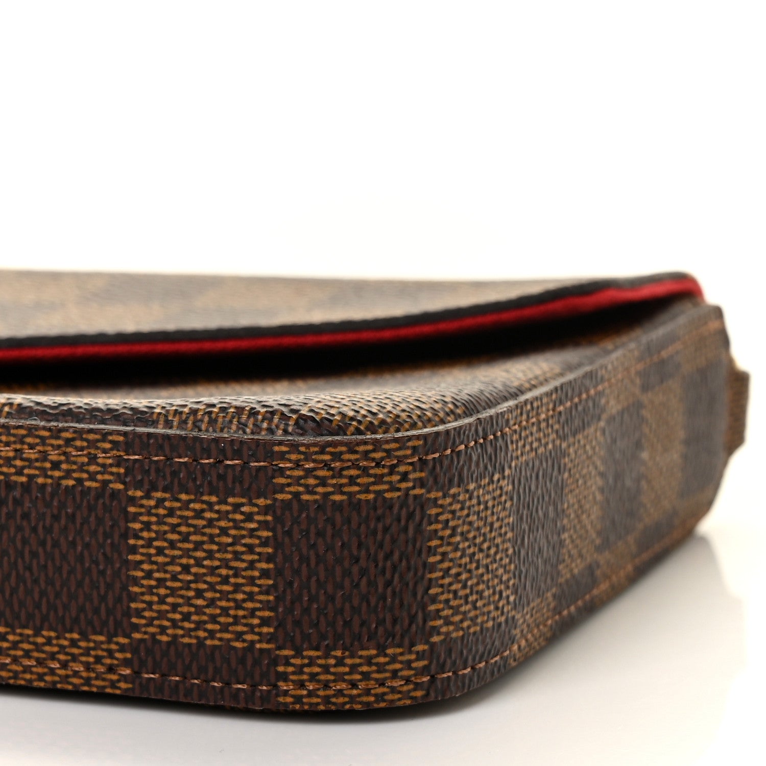 Louis Vuitton Damier Ebene Pochette Felicie Chain Wallet 9 of 10