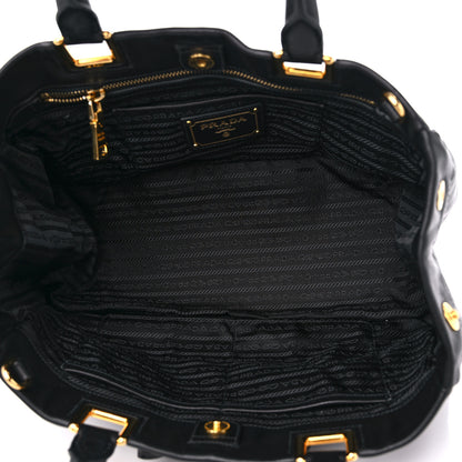 Prada Soft Calf Bow Tote Black 5 of 11