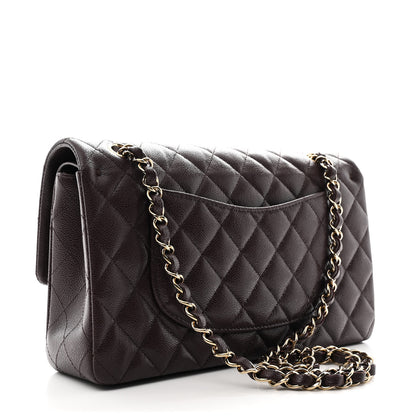 Chanel Caviar Quilted Medium Double Flap Dark Brown 4 of 11