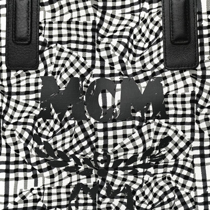 MCM Visetos Medium Reversible Shopper Tote Black 14 of 20