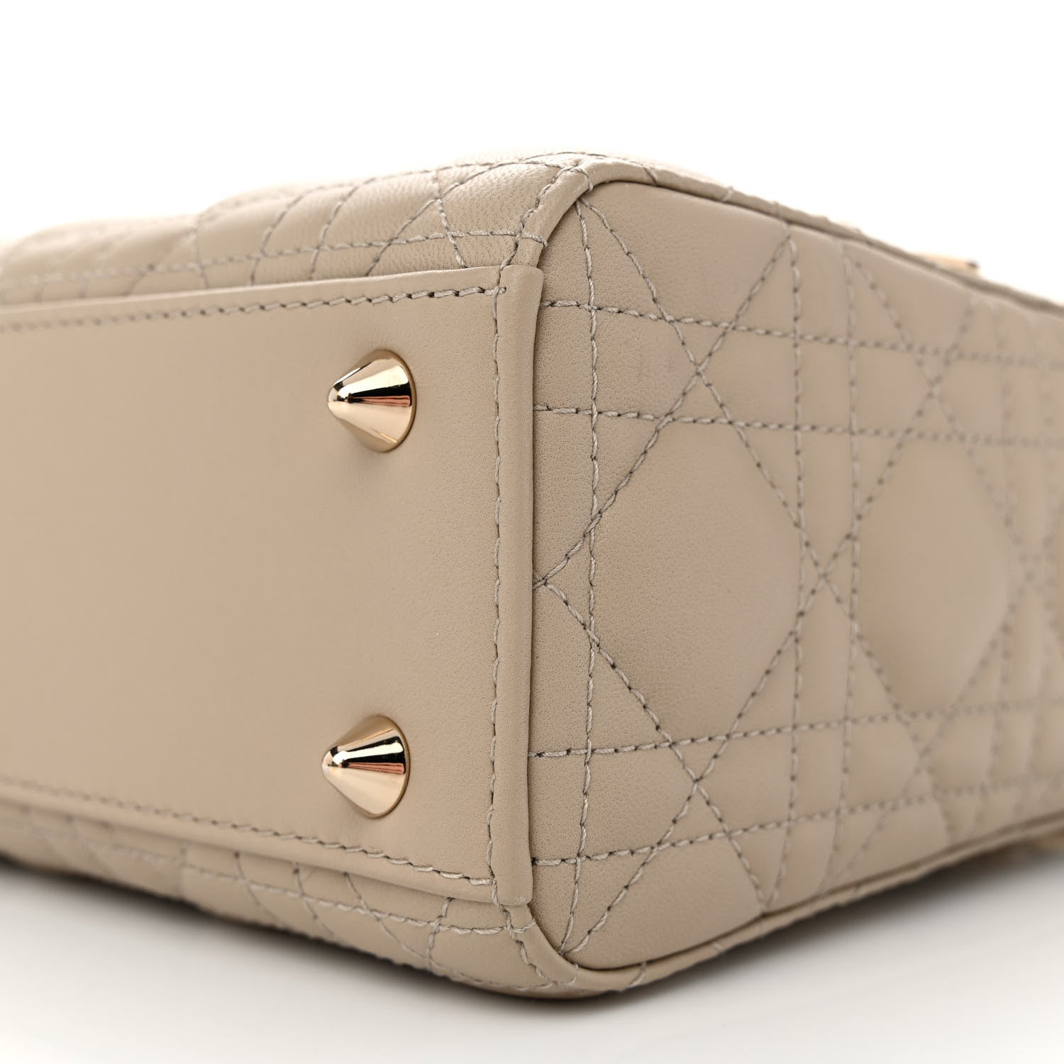 Christian Dior Lambskin Cannage Small My ABCDior Lady Dior Hazelnut 10 of 10