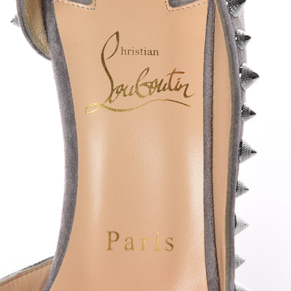 Christian Louboutin Veau Velours Irishell 85 Pumps 38 Storm Gun Metal 7 of 8