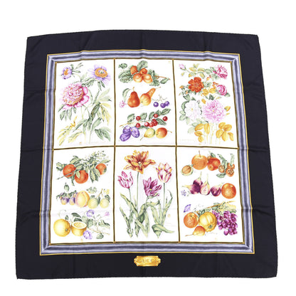 Gucci Silk Floral Scarf Black Multi 1 of 3