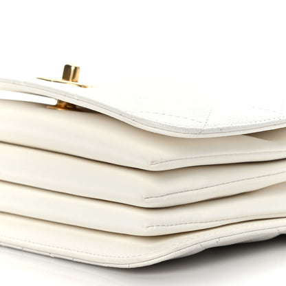 Chanel Caviar Quilted Small Top Handle Flap White 10 of 10
