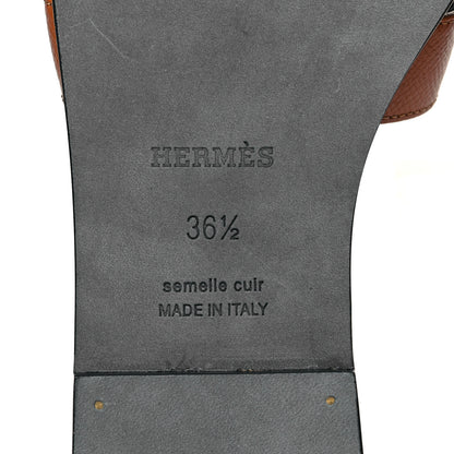 Hermes Epsom Oran Sandals 36.5 Naturel 6 of 9