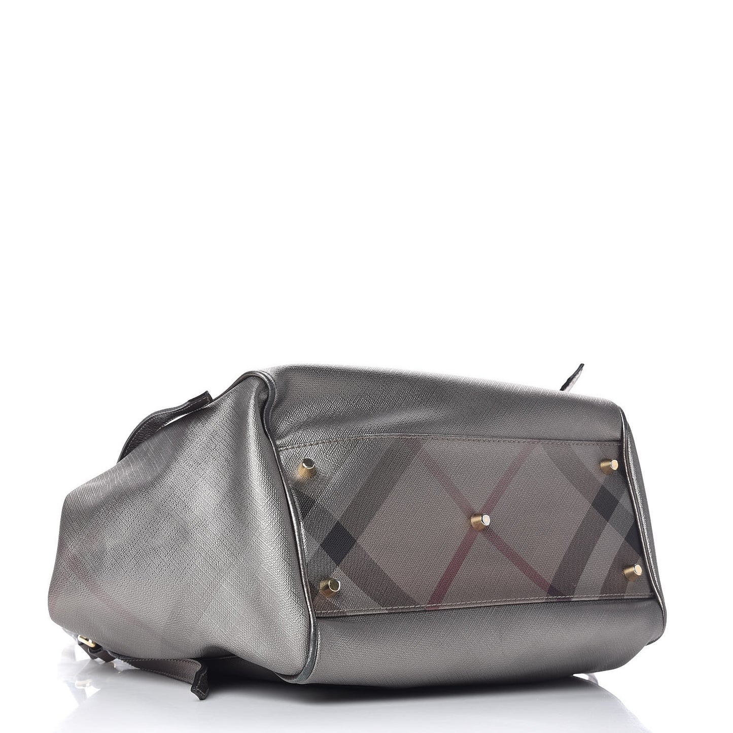 Metallic Nova Check Small Canterbury Tote Silver