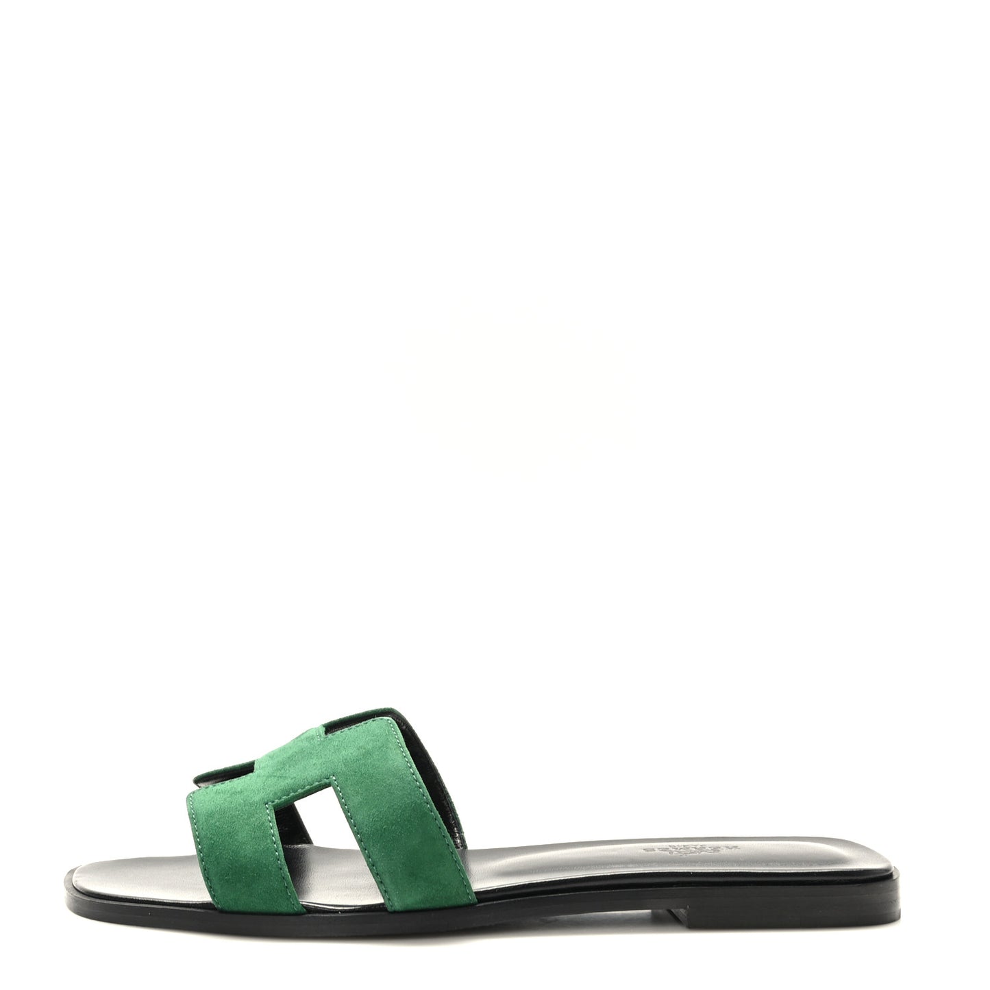 Suede Goatskin Oran Sandals 39.5 Vert Electrique
