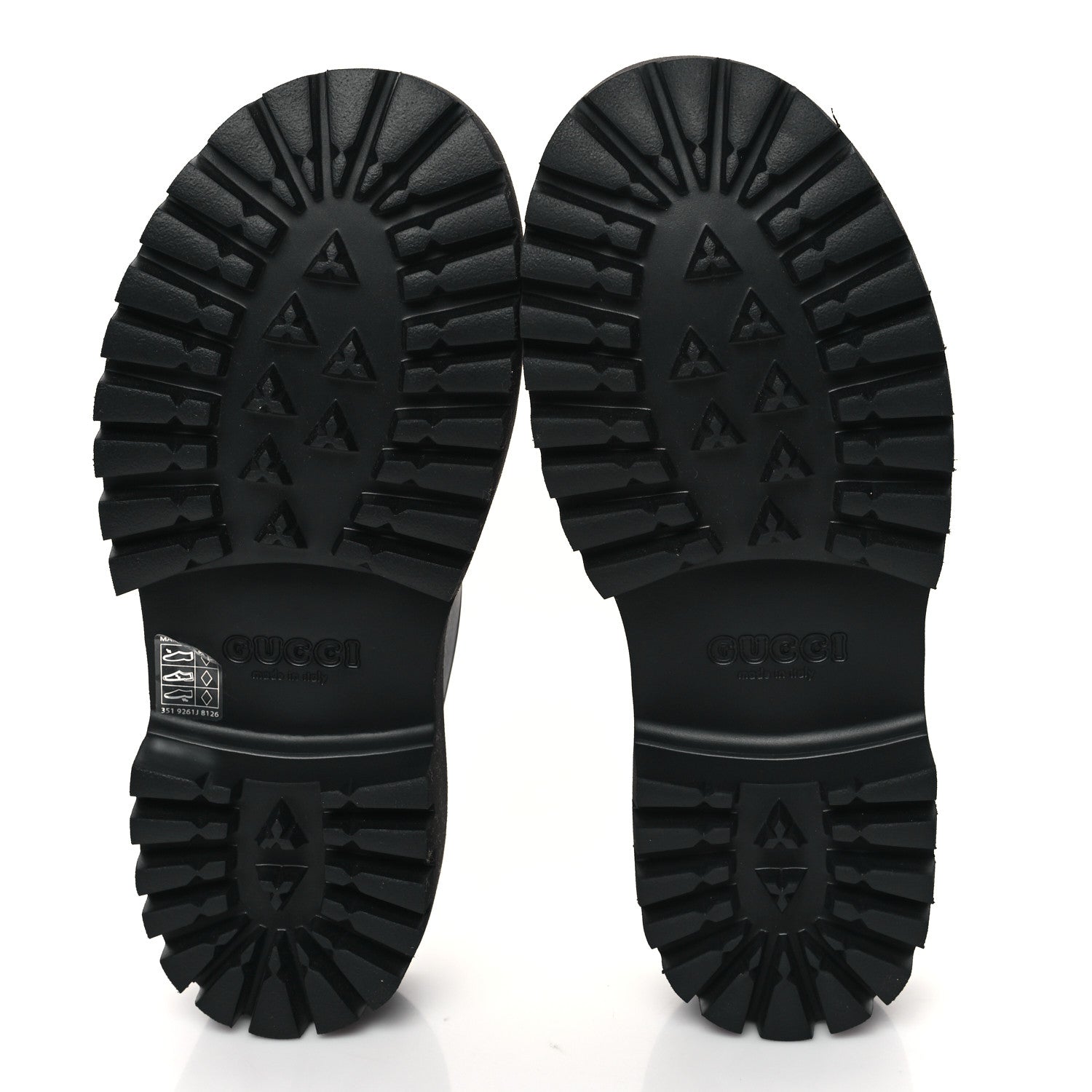 Gucci Rubber GG Monogram Perforated Elea Platform 55mm Lug Sole Sandals 39 Black 5 of 9