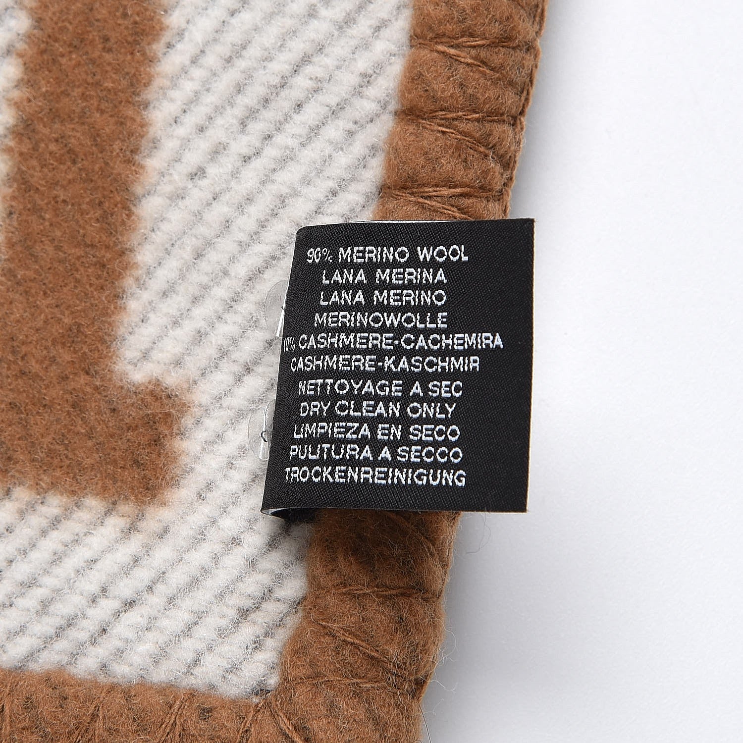 Hermes Wool Cashmere Avalon Blanket Ecru Camel 4 of 5