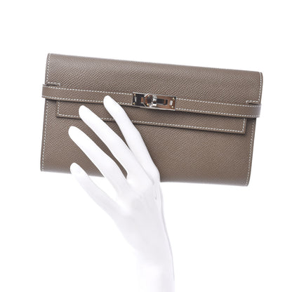 Hermes Epsom Kelly Longue Wallet Etoupe 2 of 8