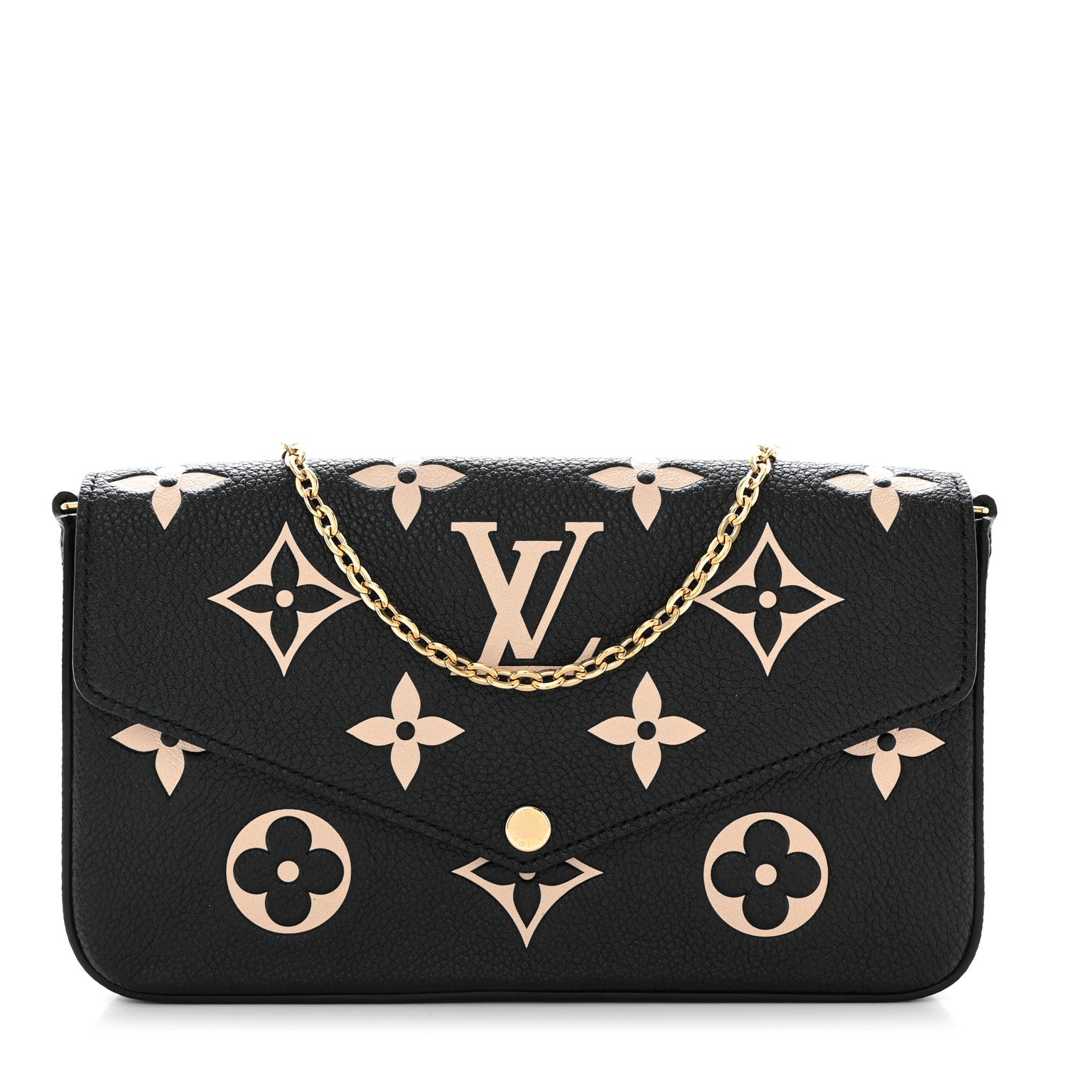 Louis Vuitton Empreinte Monogram Giant Felicie Pochette Black Beige 1 of 10