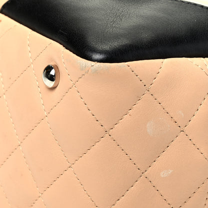 Chanel Calfskin Quilted Large Cambon Bowler Beige Black 11 of 13