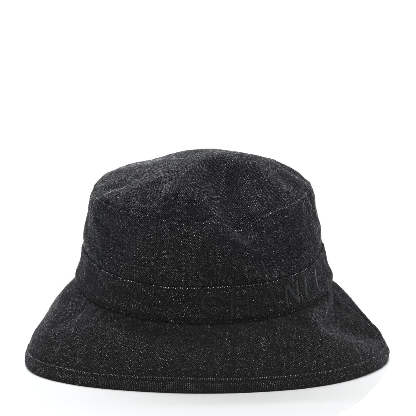 Denim Logo Bucket Hat L Black