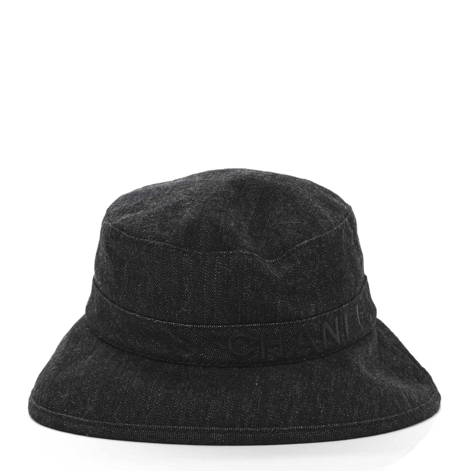 Chanel Denim Logo Bucket Hat L Black 3 of 11