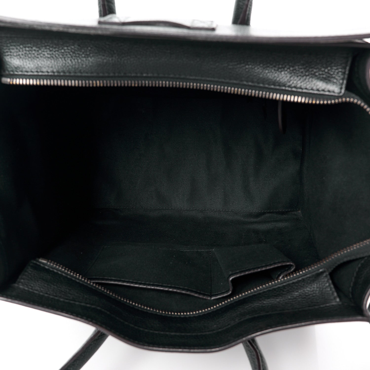 Celine Drummed Calfskin Mini Luggage Black 5 of 13