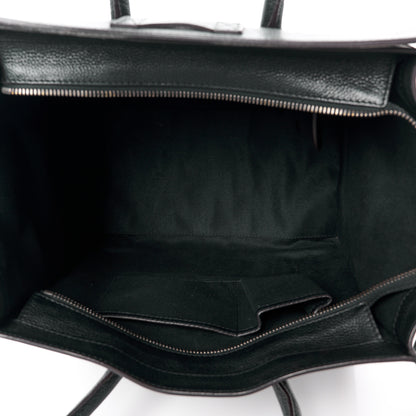 Celine Drummed Calfskin Mini Luggage Black 5 of 13