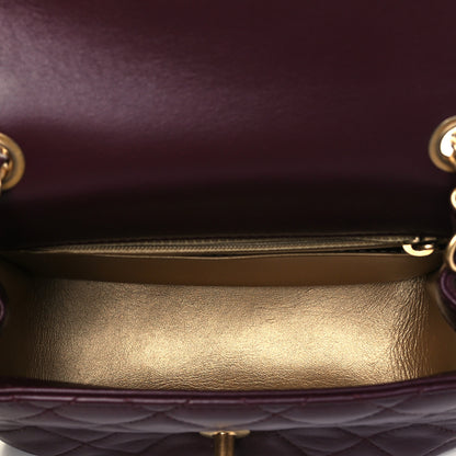 Chanel Lambskin Quilted Mini Pearl Crush Flap Burgundy 4 of 8