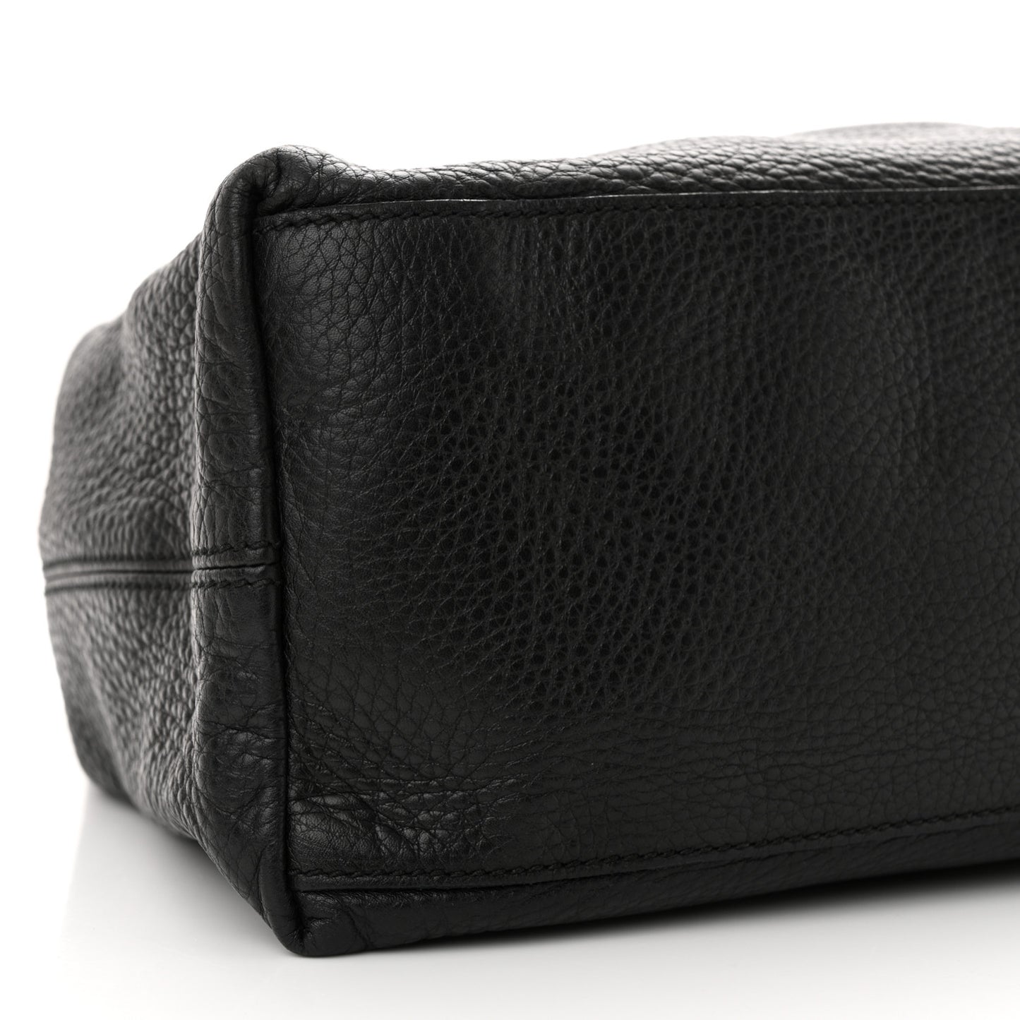 Pebbled Calfskin Medium Soho Chain Shoulder Bag Black