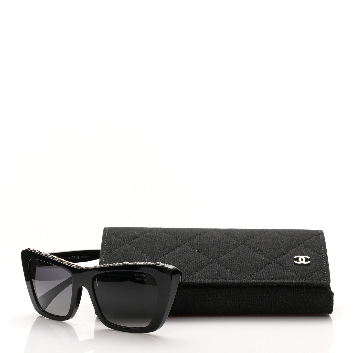 Acetate Polarized Butterfly Sunglasses 5540 Black