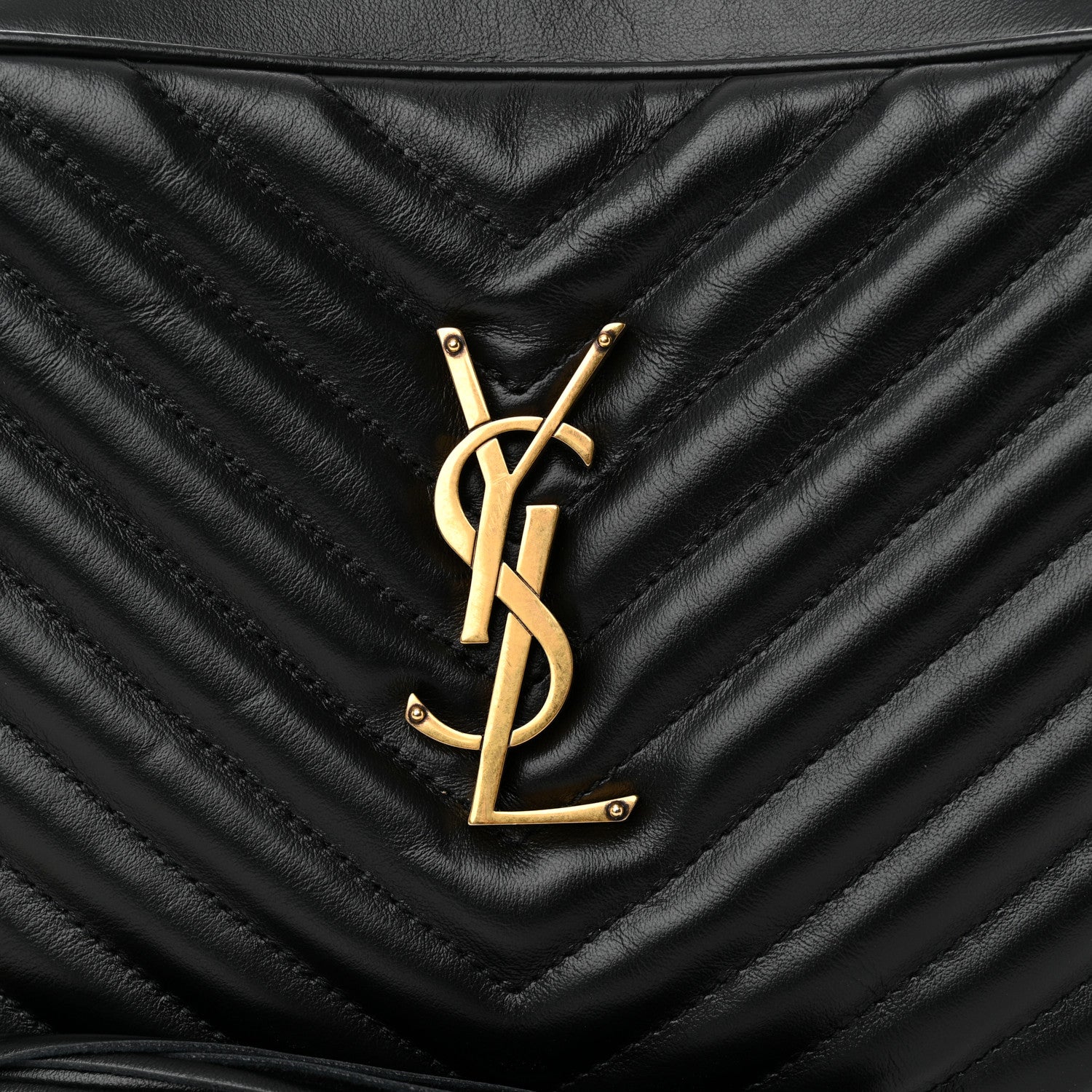 Saint Laurent Calfskin Matelasse Monogram Lou Camera Bag Black 7 of 10