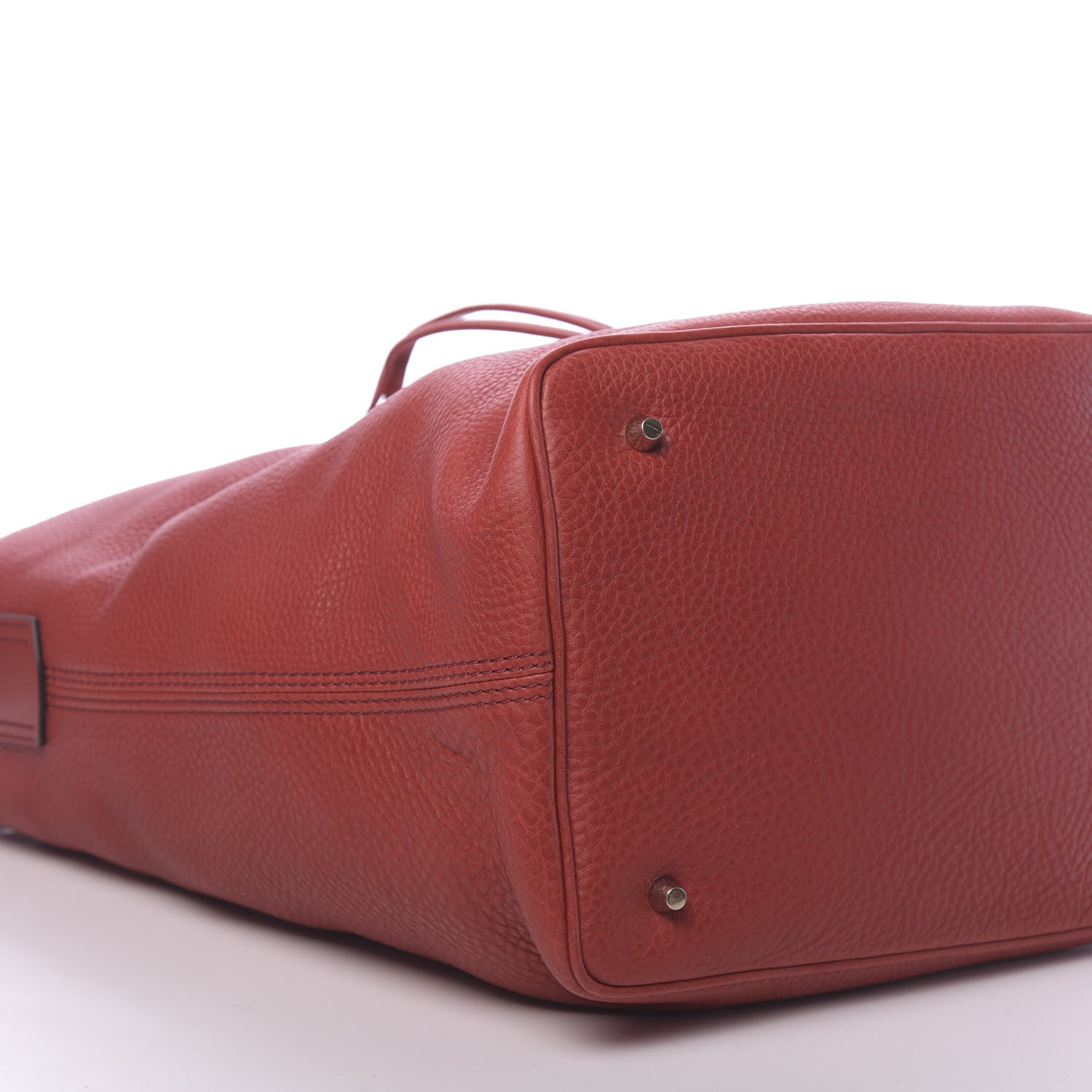 Burberry Grainy Calfskin Medium Ashby Hobo Cadmium Red 10 of 13
