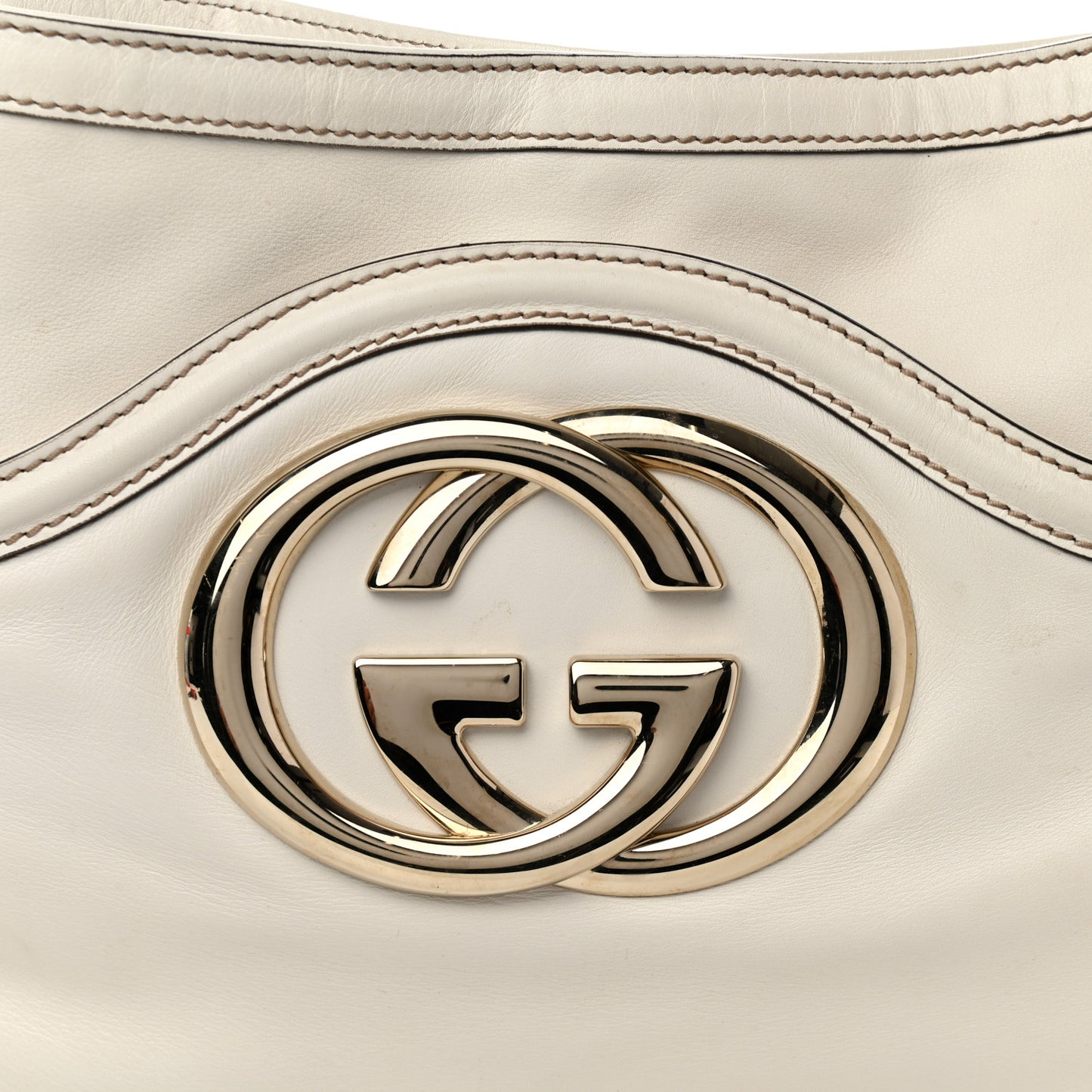 Calfskin Britt Medium Shoulder Bag White