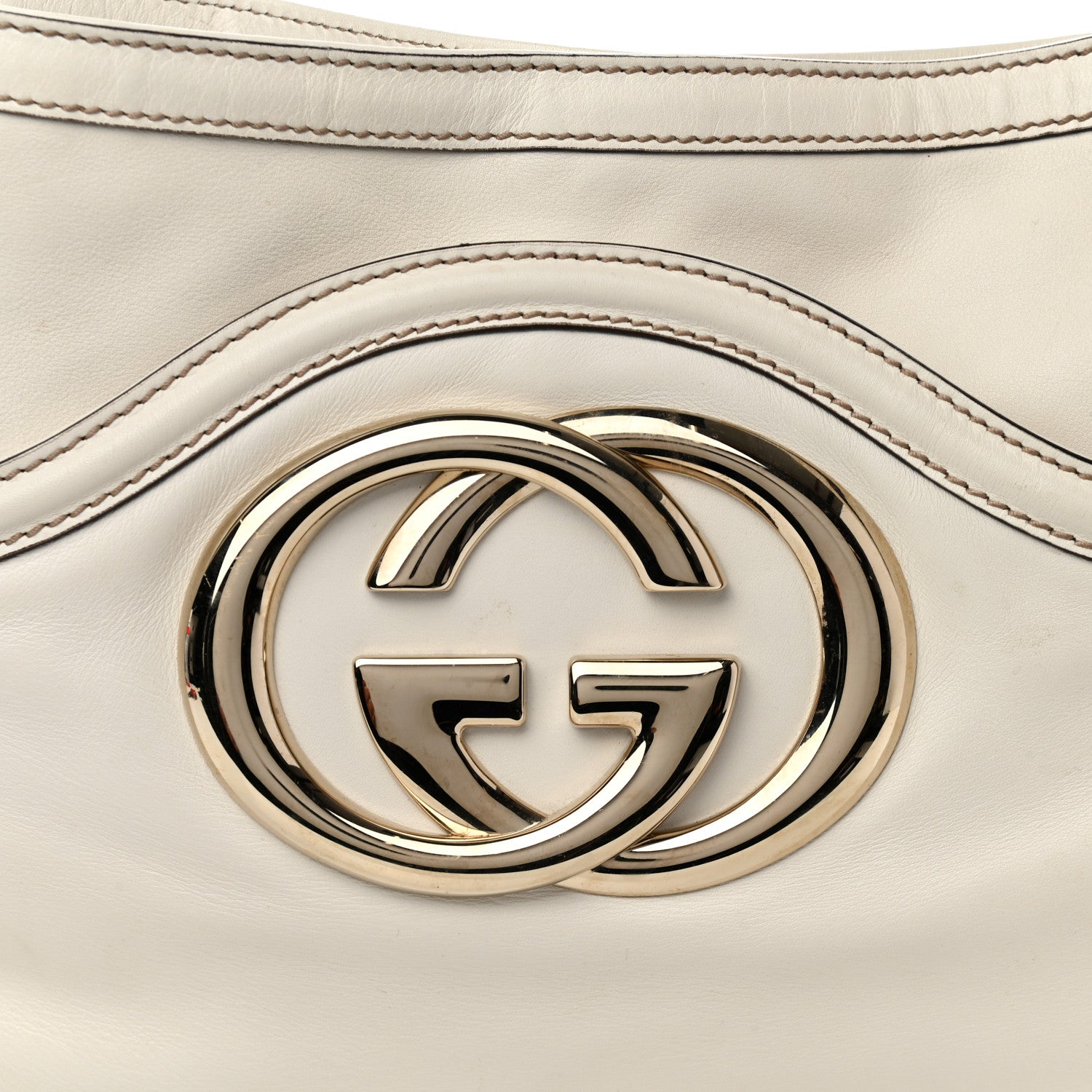 Gucci Calfskin Britt Medium Shoulder Bag White 9 of 20