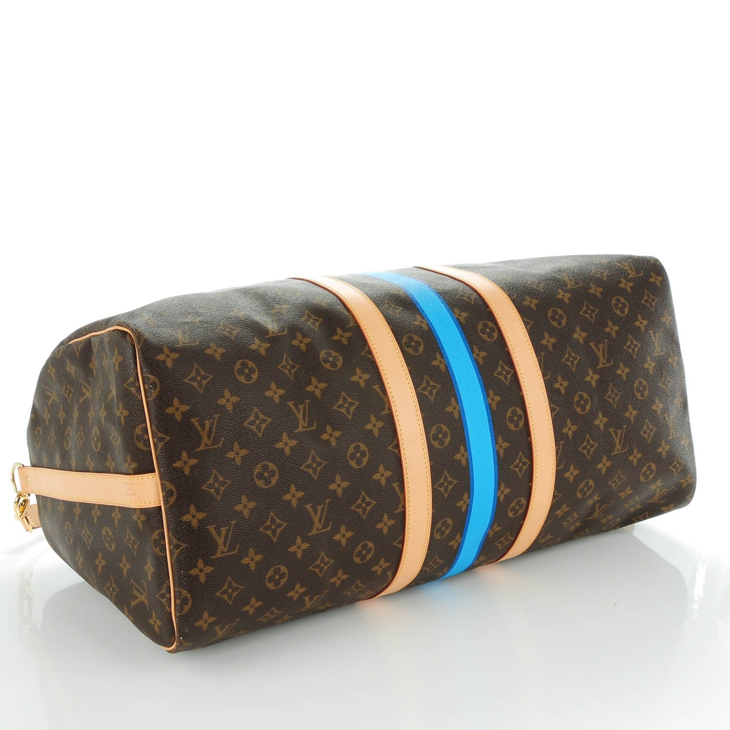 Louis Vuitton Monogram My LV Heritage Keepall Bandouliere 55 Blue Clair Blue De France 4 of 7