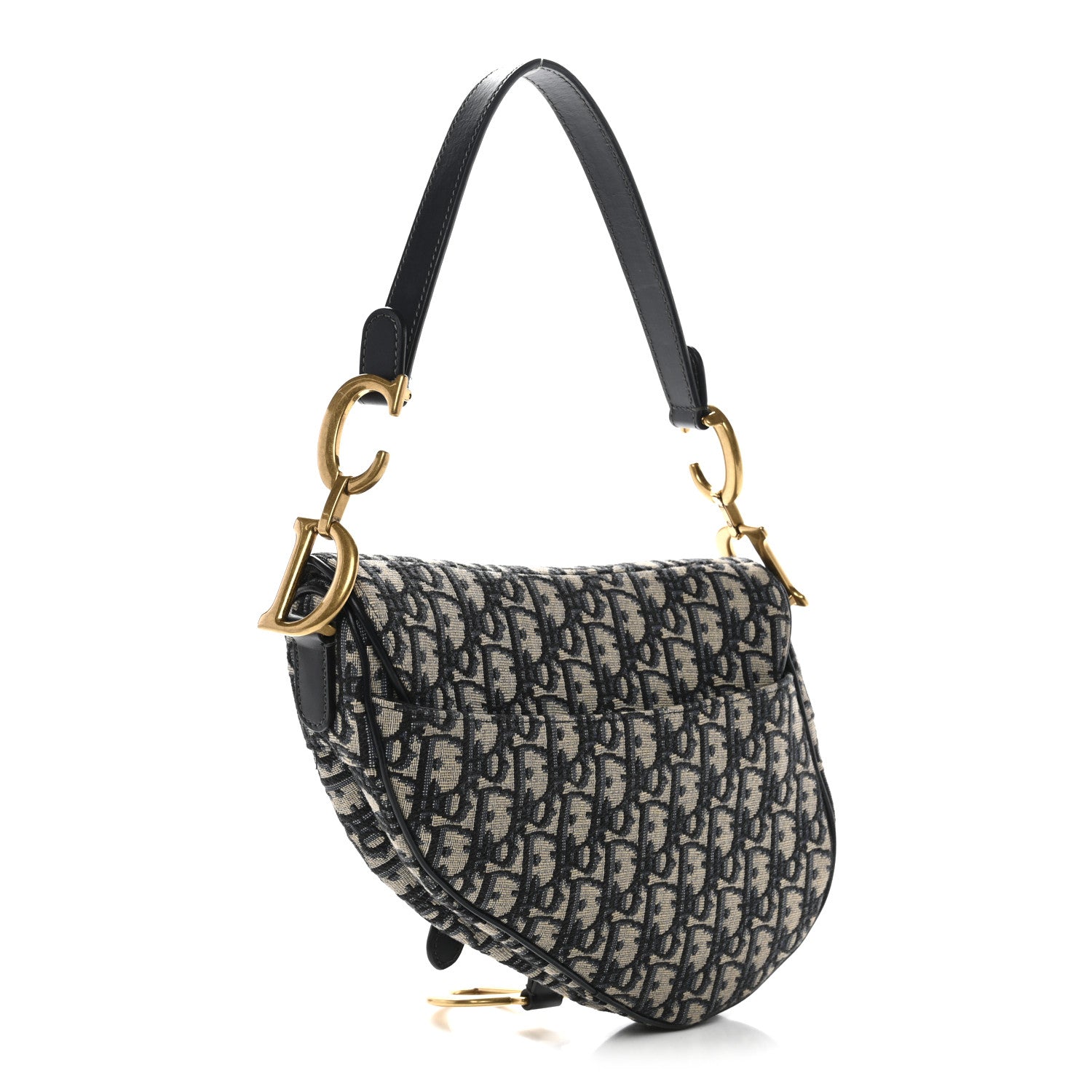 Christian Dior Oblique Saddle Bag Blue 3 of 11