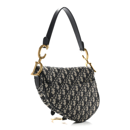 Christian Dior Oblique Saddle Bag Blue 3 of 11
