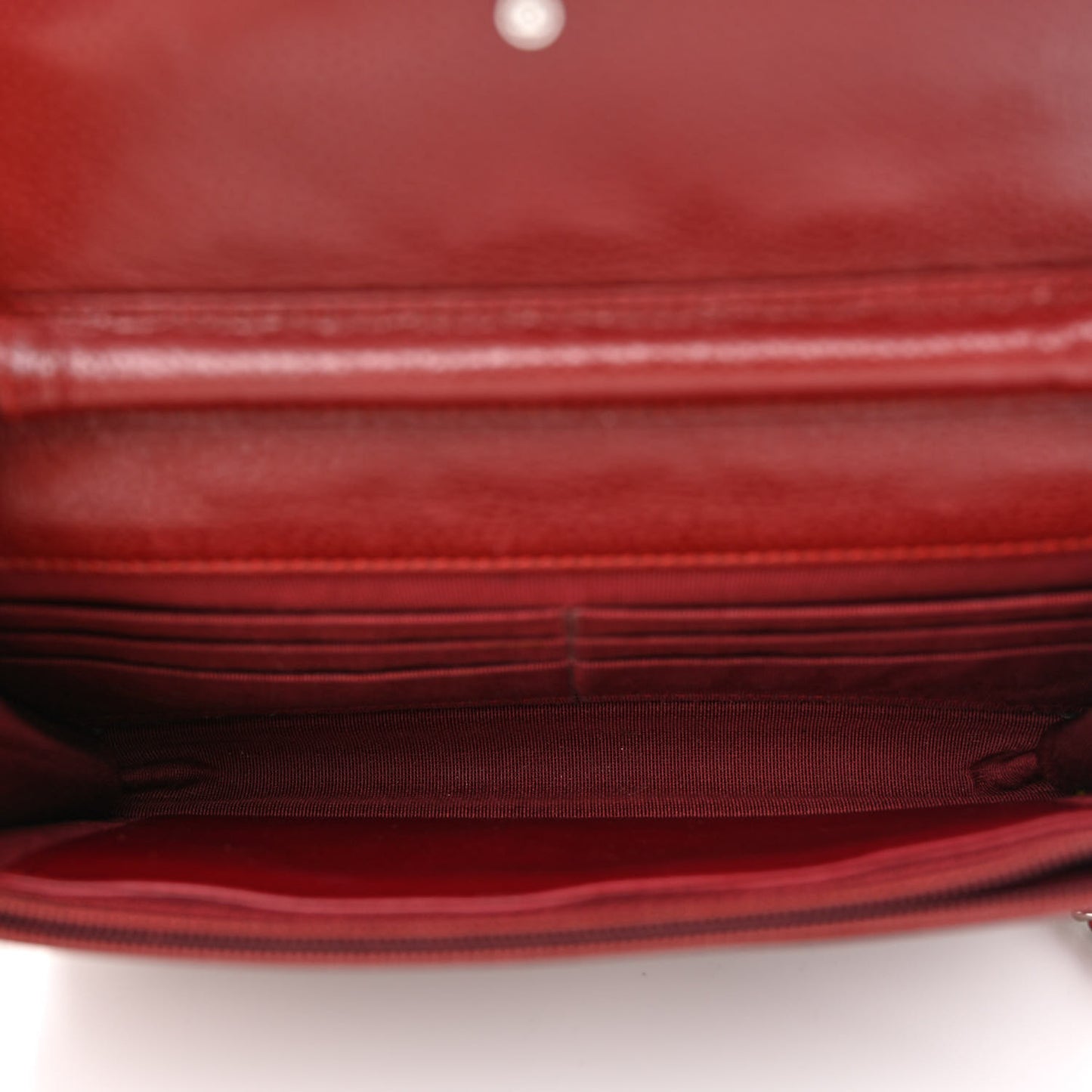 Caviar Quilted Wallet on Chain WOC Burgundy