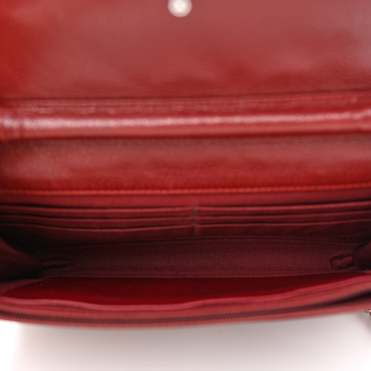 Chanel Caviar Quilted Wallet on Chain WOC Burgundy 5 of 14