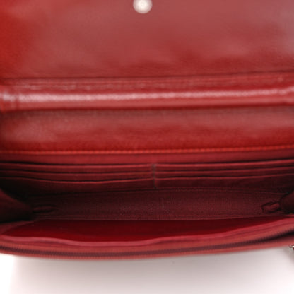 Chanel Caviar Quilted Wallet on Chain WOC Burgundy 5 of 14