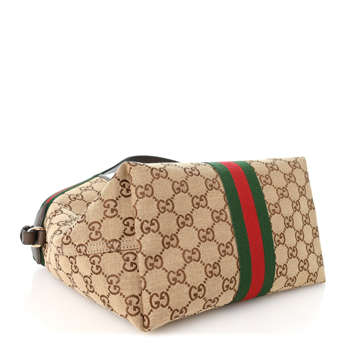 Monogram Web Small Giglio Tote Beige Dark Brown