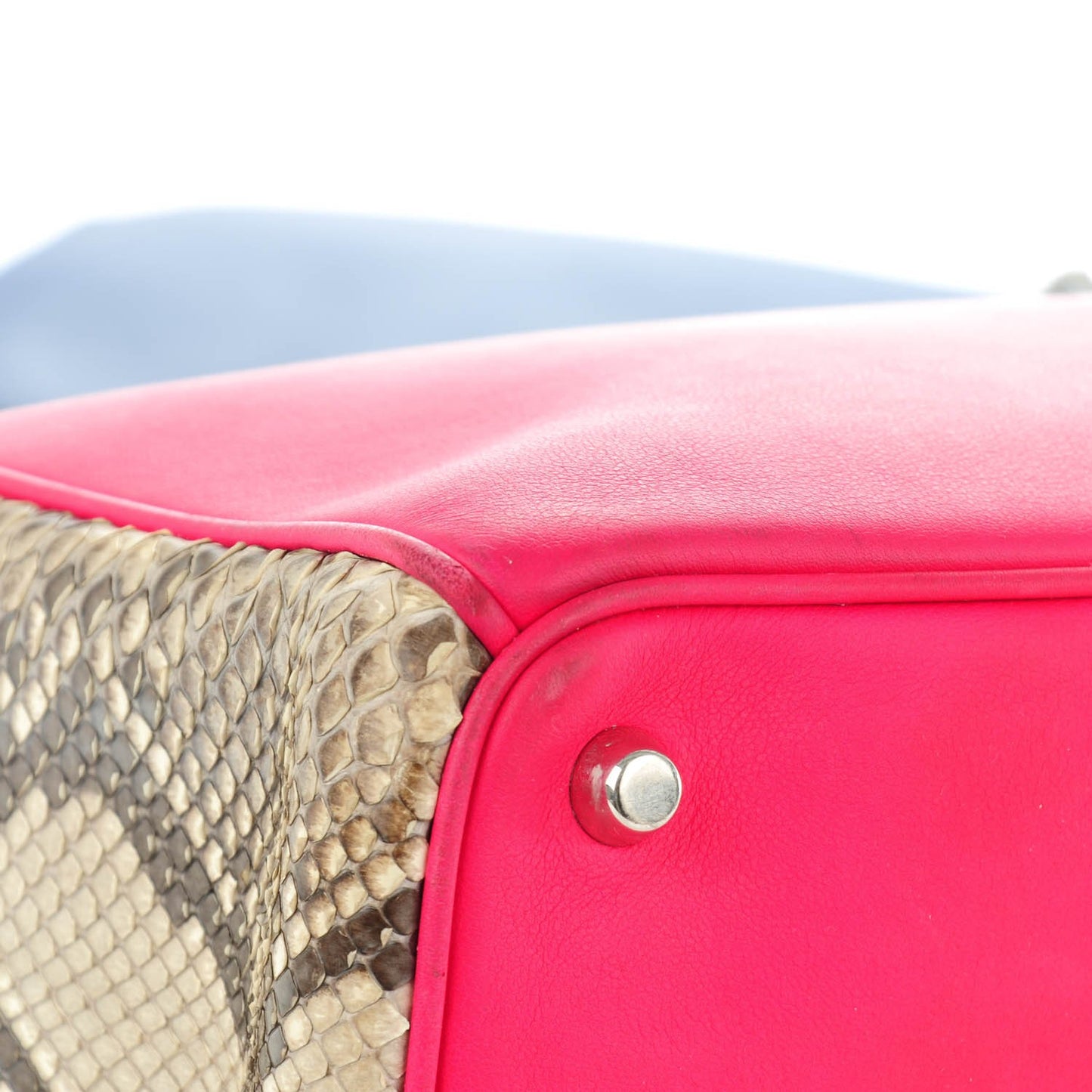 Calfskin Python Medium Diorissimo Fuchsia