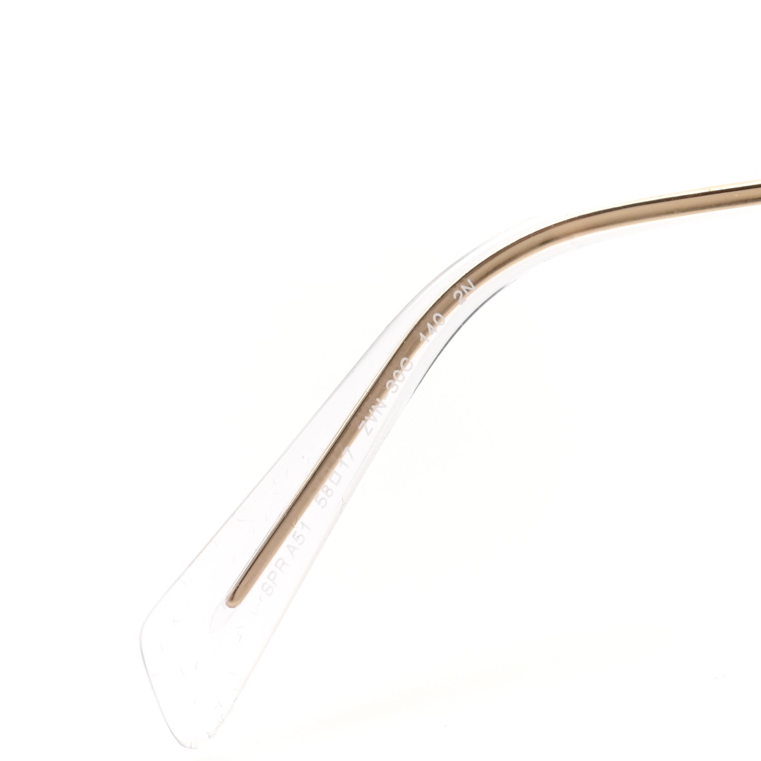 Prada Metal Symbole Triangle Logo Sunglasses SPR A51 Gold Blue 6 of 8