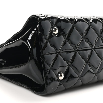 Chanel Patent Quilted Timeless CC Shopping Tote Black 9 of 10