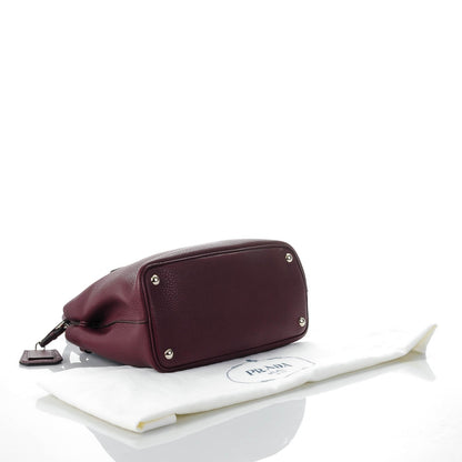 Prada Vitello Daino Small Double Bag Granato Scarlatto 4 of 7