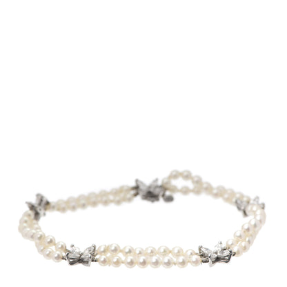 Tiffany Platinum Diamond Pearl Victoria Two-row Bracelet 1 of 7