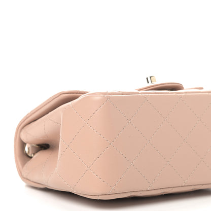 Chanel Lambskin Quilted Mini Square Flap Beige 5 of 9