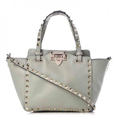 Valentino Garavani Vitello Mini Rockstud Tote Watergreen 1 of 10