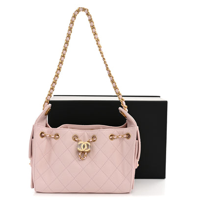 Chanel Caviar Quilted Mini Chanel 25 Handbag Light Pink 11 of 11