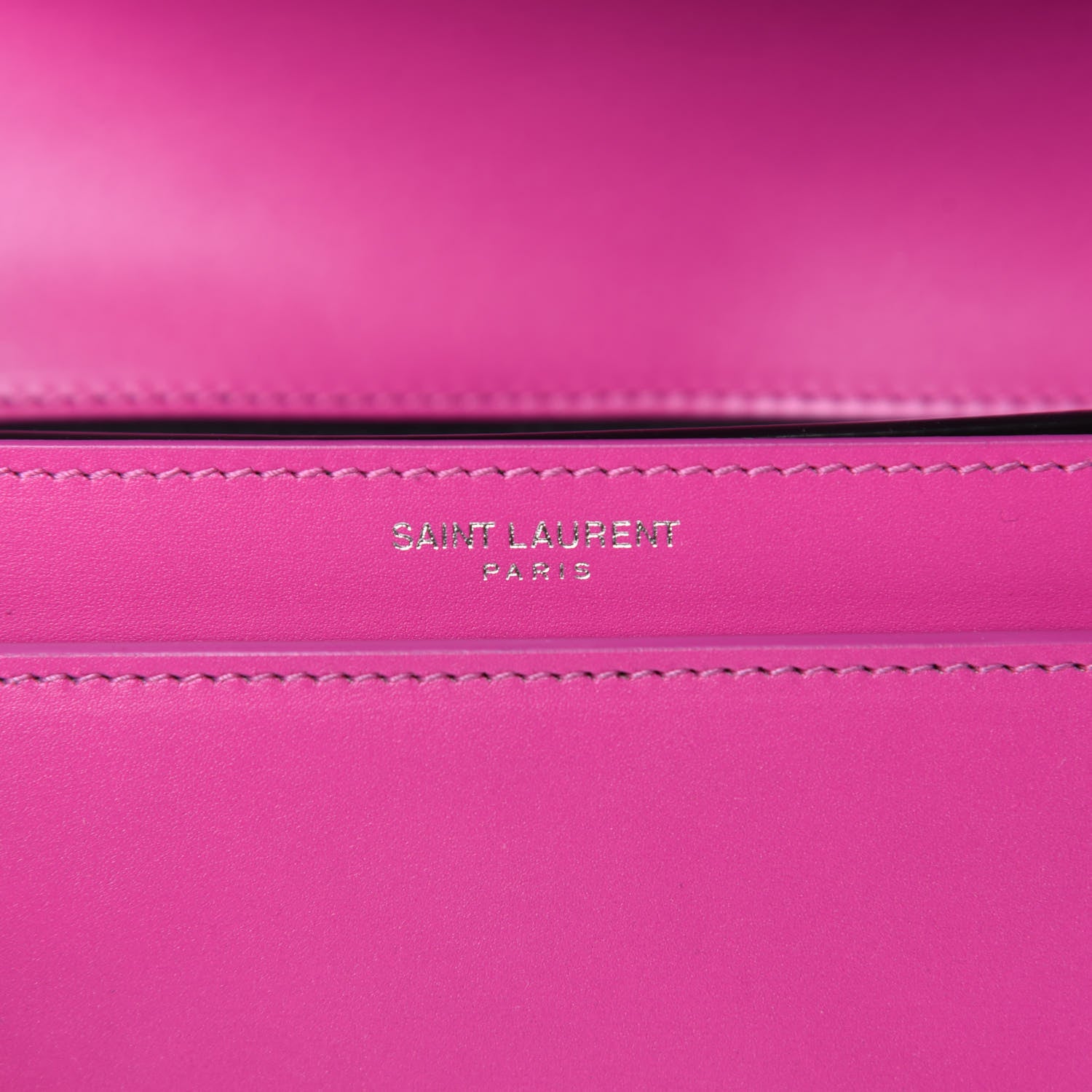 Saint Laurent Smooth Calfskin Monogram Cassandra Clasp Bag Electric Fuchsia 9 of 11