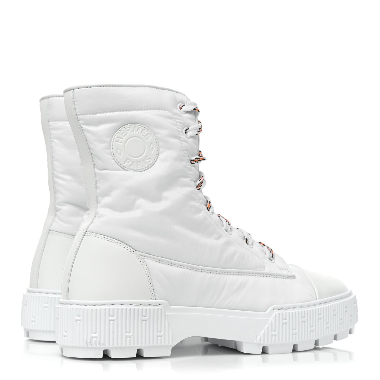 Calfskin Parachute Fresh Ankle Boots 38.5 White