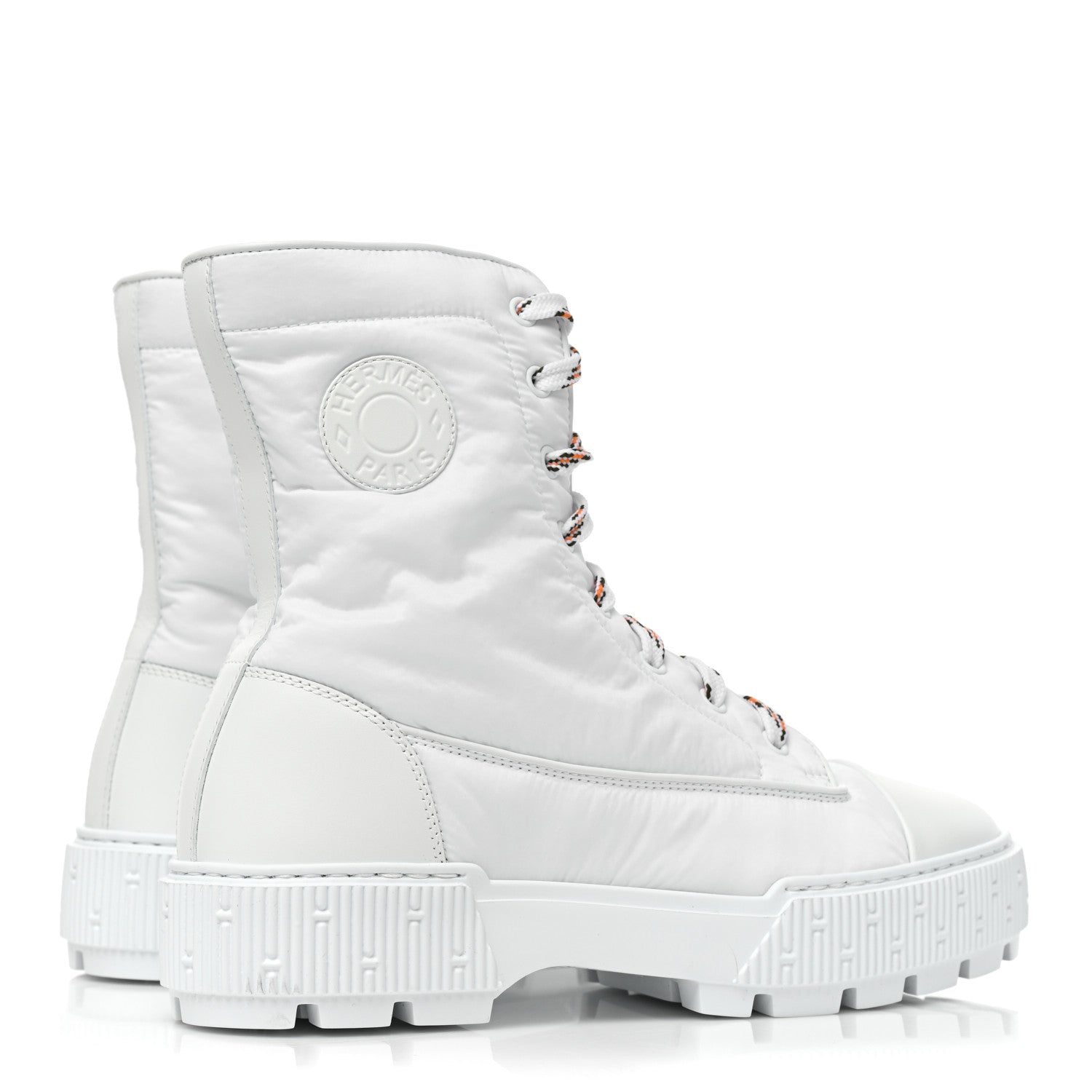 Hermes Calfskin Parachute Fresh Ankle Boots 38.5 White 4 of 9