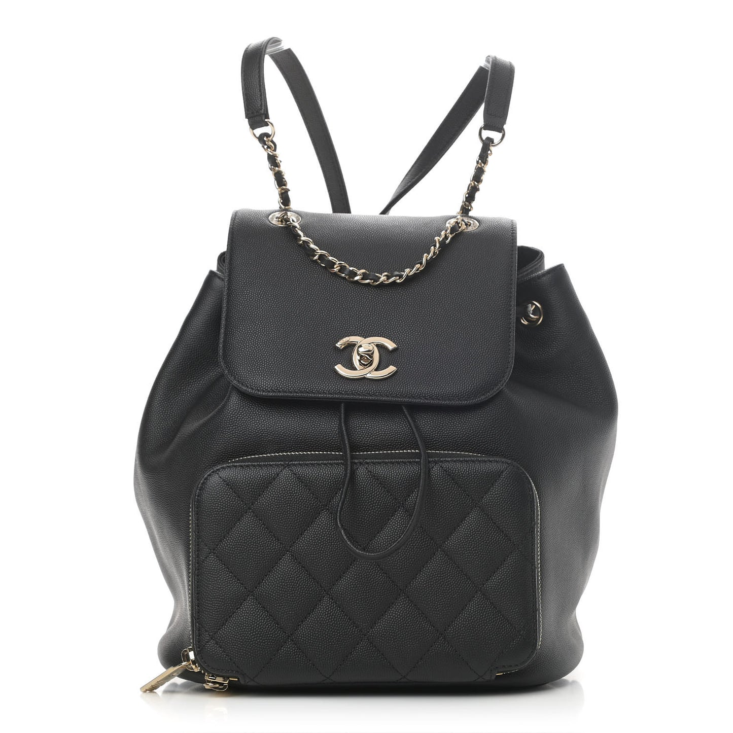 Caviar Quilted Business Affinity Backpack Black