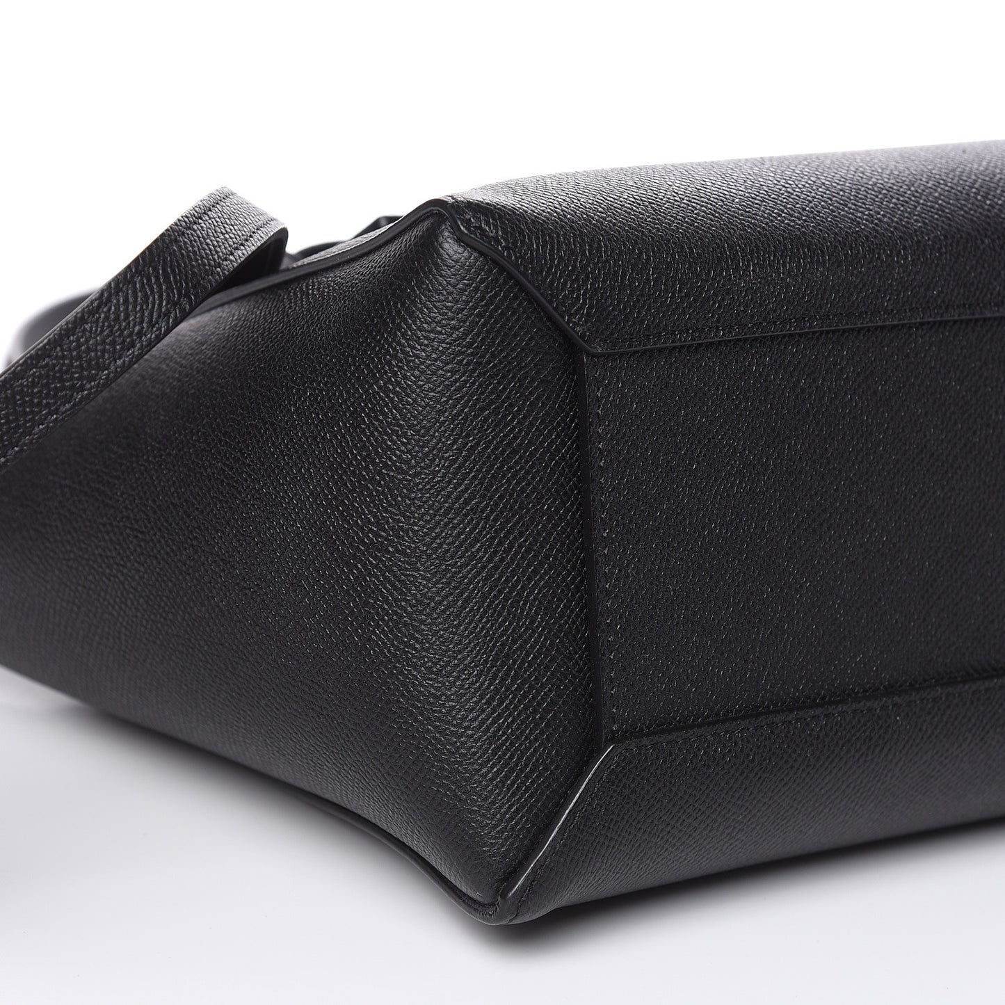 Grained Calfskin Micro Belt Bag Black