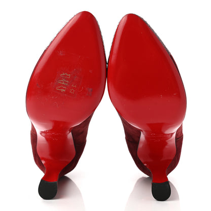 Christian Louboutin Veau Velours Calfskin Jurassic Me In The 90s 100 Ankle Boots 36 Tanin 5 of 8