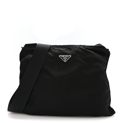 Prada Nylon Vela Flat Messenger Bag Black 1 of 11
