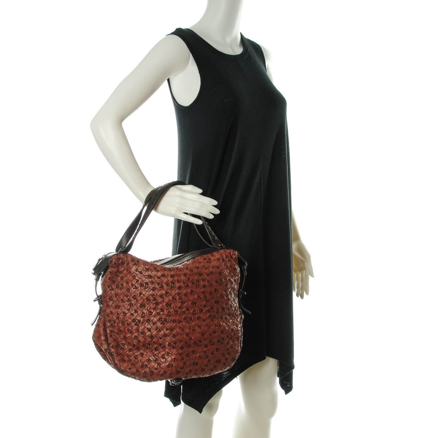 Embroidered Intrecciato Matita Shoulder Bag
